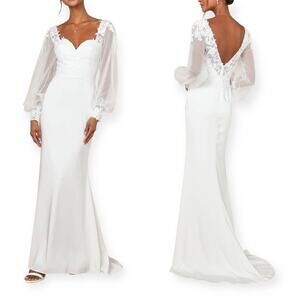 Lulu's Elegant White Maxi Dress